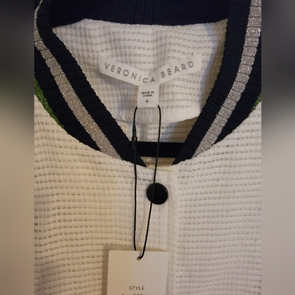 NWT Veronica Beard Smith Ribbed Trim Jacket Size 4 - Picture 4 of 8